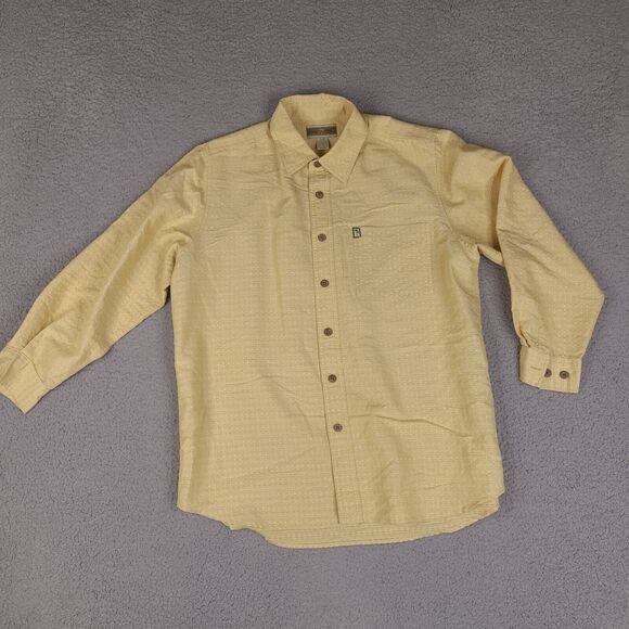 Original Island Sport Shirt Mens Large‎ Yellow Button Down Short Sleeve Hawaiian - Picture 1 of 15